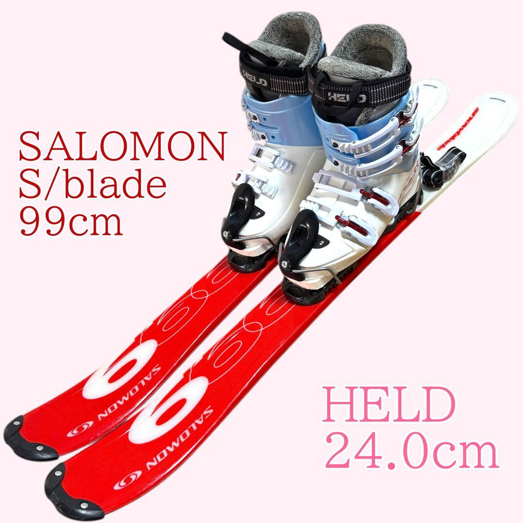 レディース　ショートスキーセット　SALOMON 24cm ブーツ付