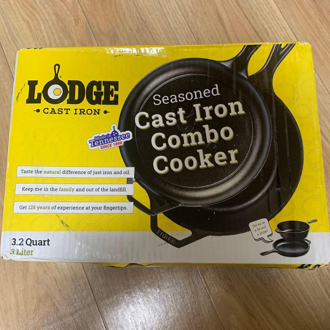 調理器具 Lodge Cast Iron Combo Cooker 3.2 Quart