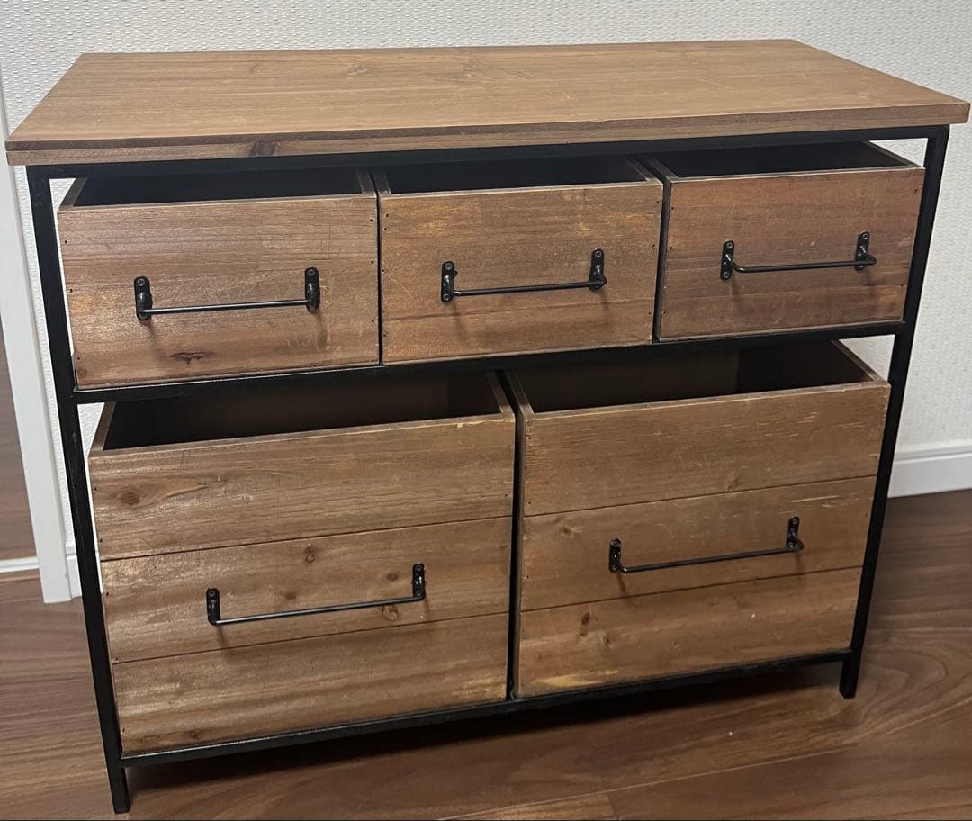 salut! アイアンウッド5ドロワーマルチラック