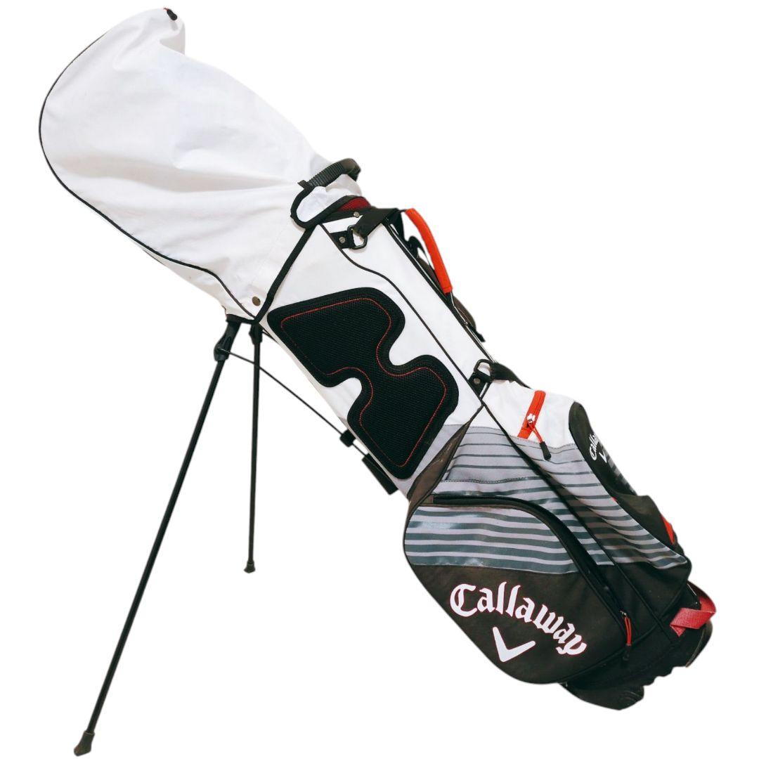 Callaway ストライプデザイン スタンドバッグ 白 黒 赤