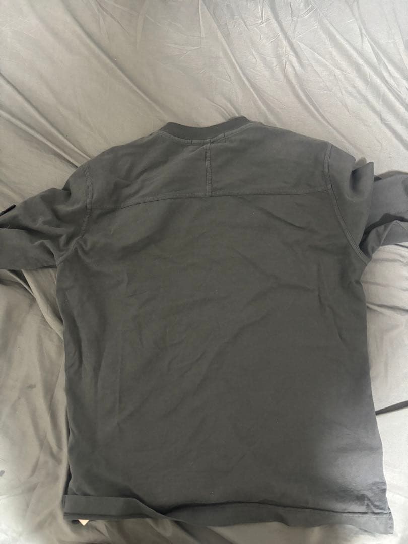 と*り様 ストーンアイランドSTONE グレー 長袖　ロングTシャツ