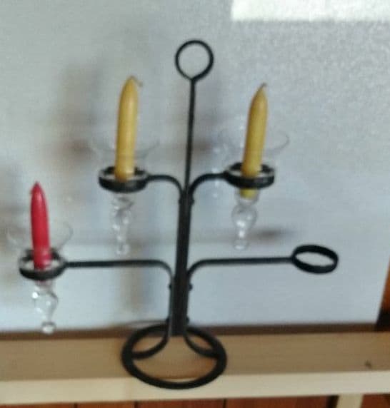 スエ―デンＢＯＤＡ社製アイアン手持ちキャンドルタンド(ビンテ―ジ)